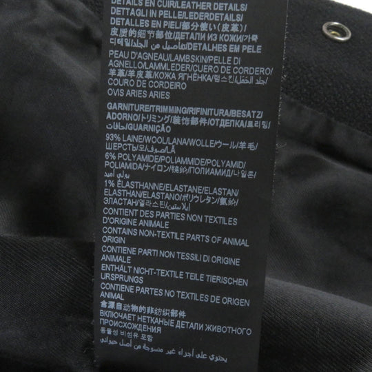 SAINT LAURENT PARIS Bomber jacket 354718 Main: 90% wool, Main: 10% nylon, Part: 93% wool, Part: 6% nylon, Part: 1% polyurethane black mens 52 Used Authentic