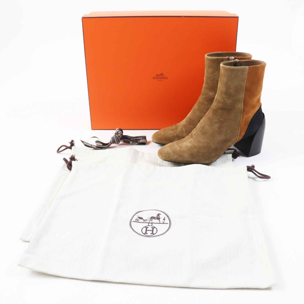HERMES short boots Main: Suede leather Multi BROOKE Women 37 Used Authentic