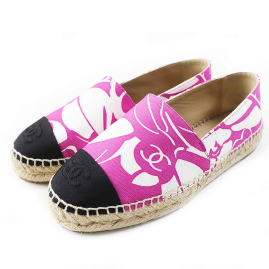 CHANEL Slip-on G30898 Main: Canvas, Part: Jute, Part: Rubber purple Women 36 Used Authentic