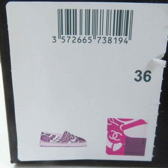 CHANEL Slip-on G30898 Main: Canvas, Part: Jute, Part: Rubber purple Women 36 Used Authentic