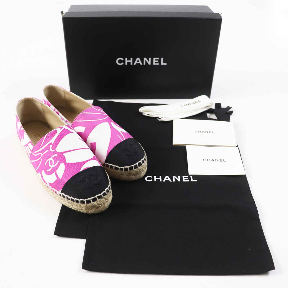 CHANEL Slip-on G30898 Main: Canvas, Part: Jute, Part: Rubber purple Women 36 Used Authentic