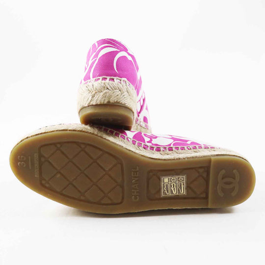 CHANEL Slip-on G30898 Main: Canvas, Part: Jute, Part: Rubber purple Women 36 Used Authentic