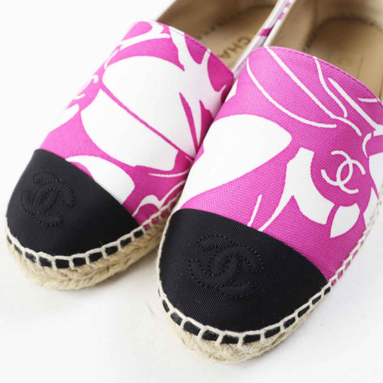 CHANEL Slip-on G30898 Main: Canvas, Part: Jute, Part: Rubber purple Women 36 Used Authentic