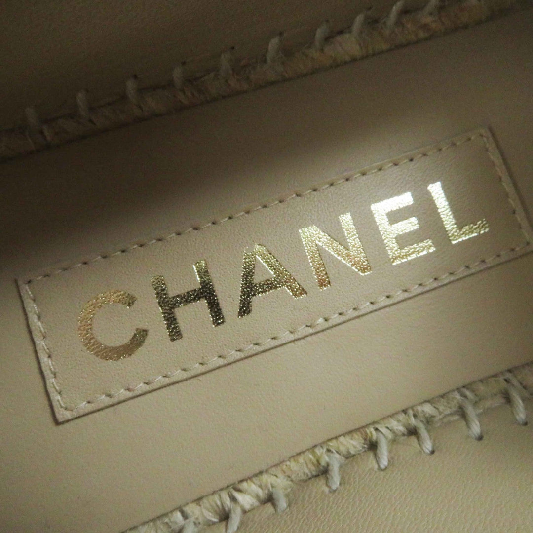 CHANEL Slip-on G30898 Main: Canvas, Part: Jute, Part: Rubber purple Women 36 Used Authentic