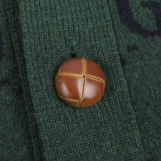 GUCCI cardigan 678939 Main: 100% wool, part: 94% wool, part: 5% nylon, part: 1% polyurethane green mens XS Used Authentic