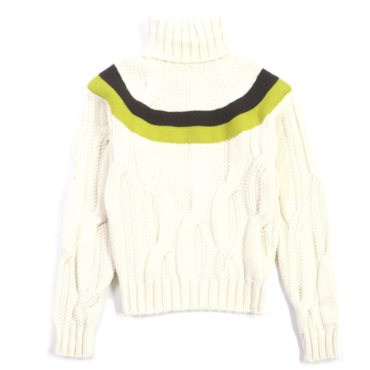 HERMES sweater Main: 70% wool, Main: 30% cashmere white mens S Used Authentic