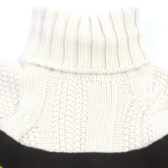 HERMES sweater Main: 70% wool, Main: 30% cashmere white mens S Used Authentic