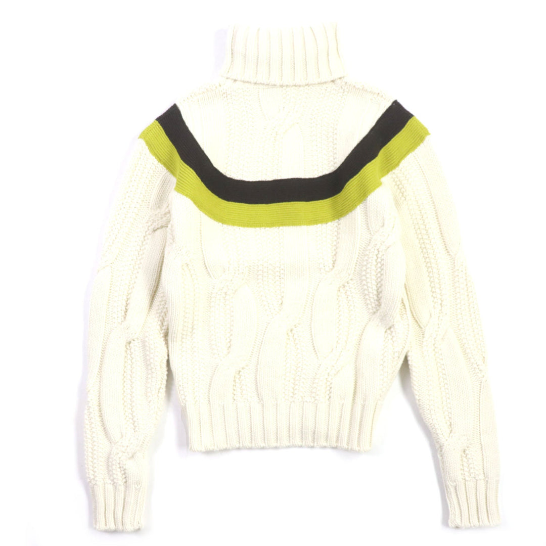 HERMES sweater Main: 70% wool, Main: 30% cashmere white mens S Used Authentic