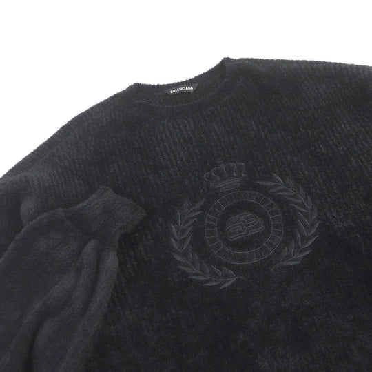 BALENCIAGA sweat 651106 Main: 48% polyester, Main: 41% wool, Main: 11% nylon, Part: 100% polyester black mens S Used Authentic