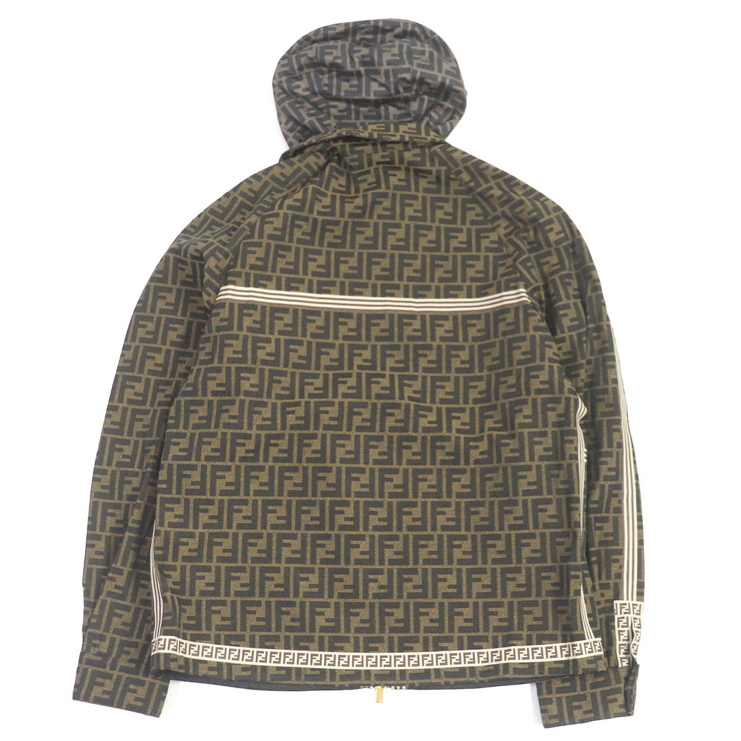 FENDI Mountain Hoodie FW0956 Outer material: 62% polyester, Outer material: 33% cotton, Outer material: 5% acrylic, Lining: 100% polyester, Part: 100% polyurethane Brown mens 44 Used Authentic