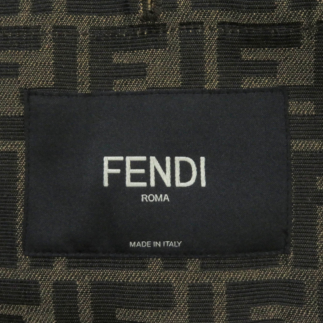 FENDI Mountain Hoodie FW0956 Outer material: 62% polyester, Outer material: 33% cotton, Outer material: 5% acrylic, Lining: 100% polyester, Part: 100% polyurethane Brown mens 44 Used Authentic