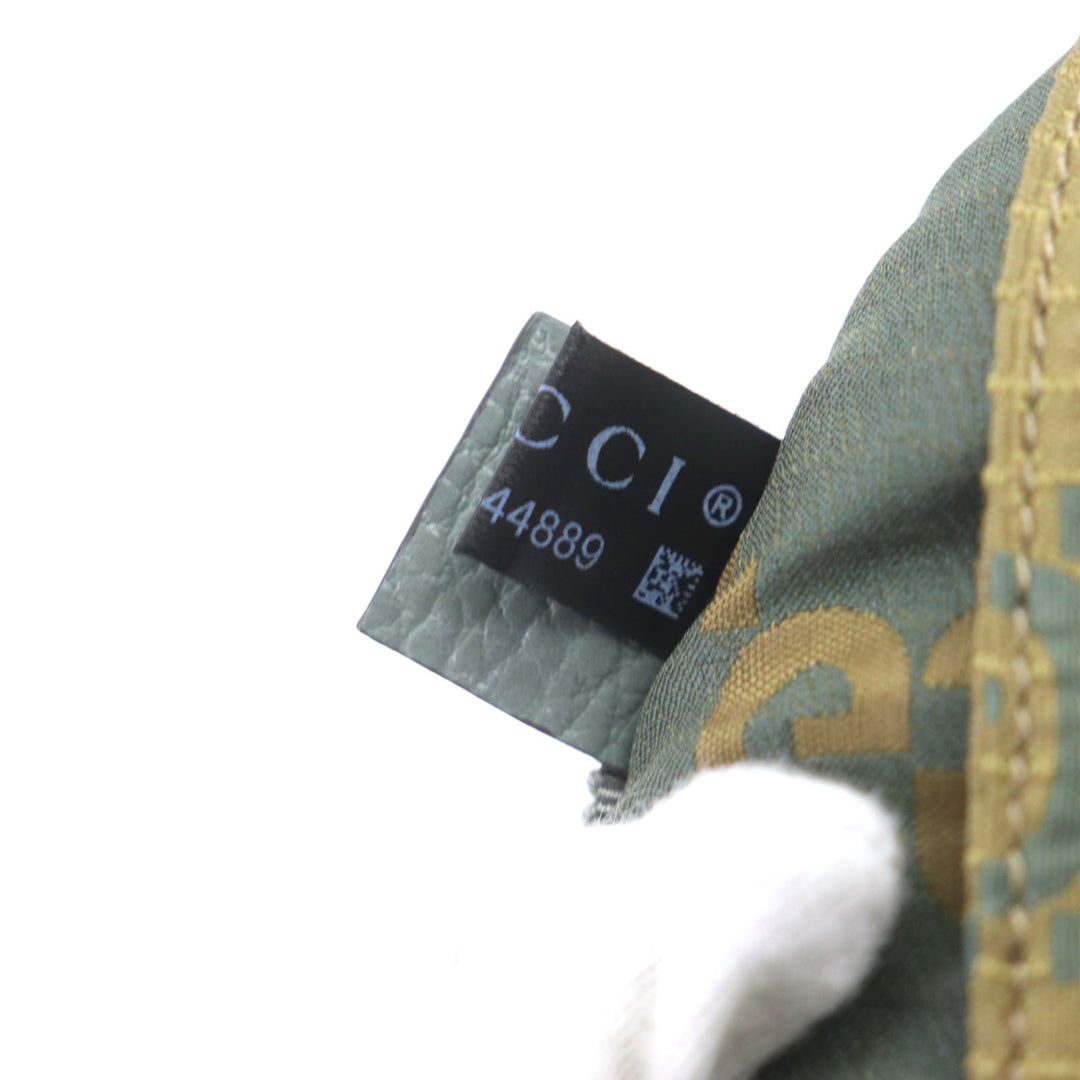 GUCCI 767923 Main: Nylon, Part: Leather khaki GG Ripstop mens Used Authentic