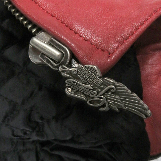 HARLEY DAVIDSON Riders jacket Outer: Cowhide, Lining: 50% Nylon, Lining: 50% Acetate, Filling: 100% Polyester Red black mens S Used Authentic