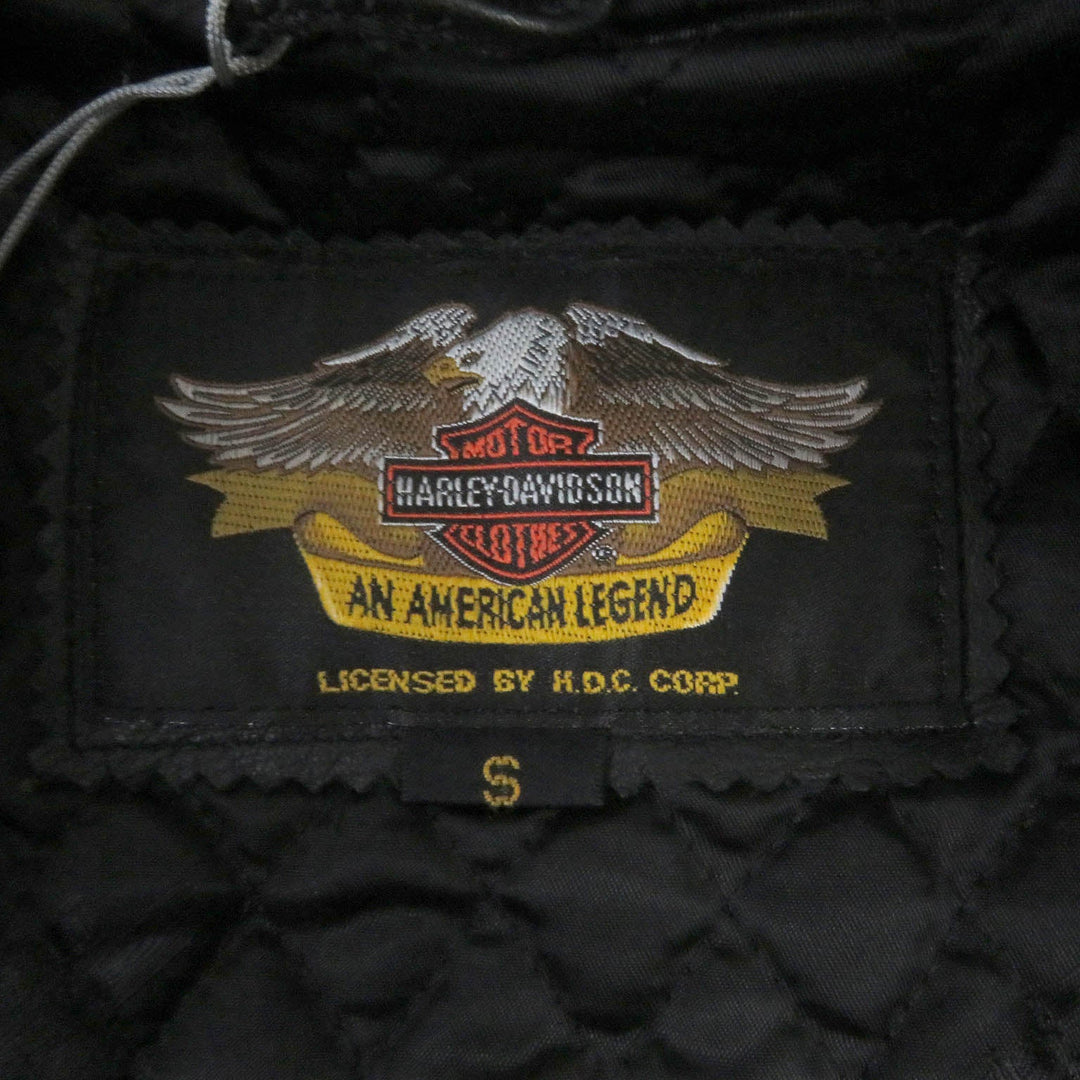 HARLEY DAVIDSON Riders jacket Outer: Cowhide, Lining: 50% Nylon, Lining: 50% Acetate, Filling: 100% Polyester Red black mens S Used Authentic