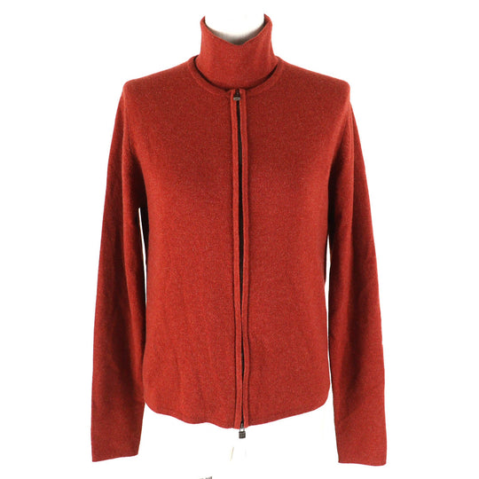 HERMES ensemble Main: 100% cashmere Orange Women ME Used Authentic