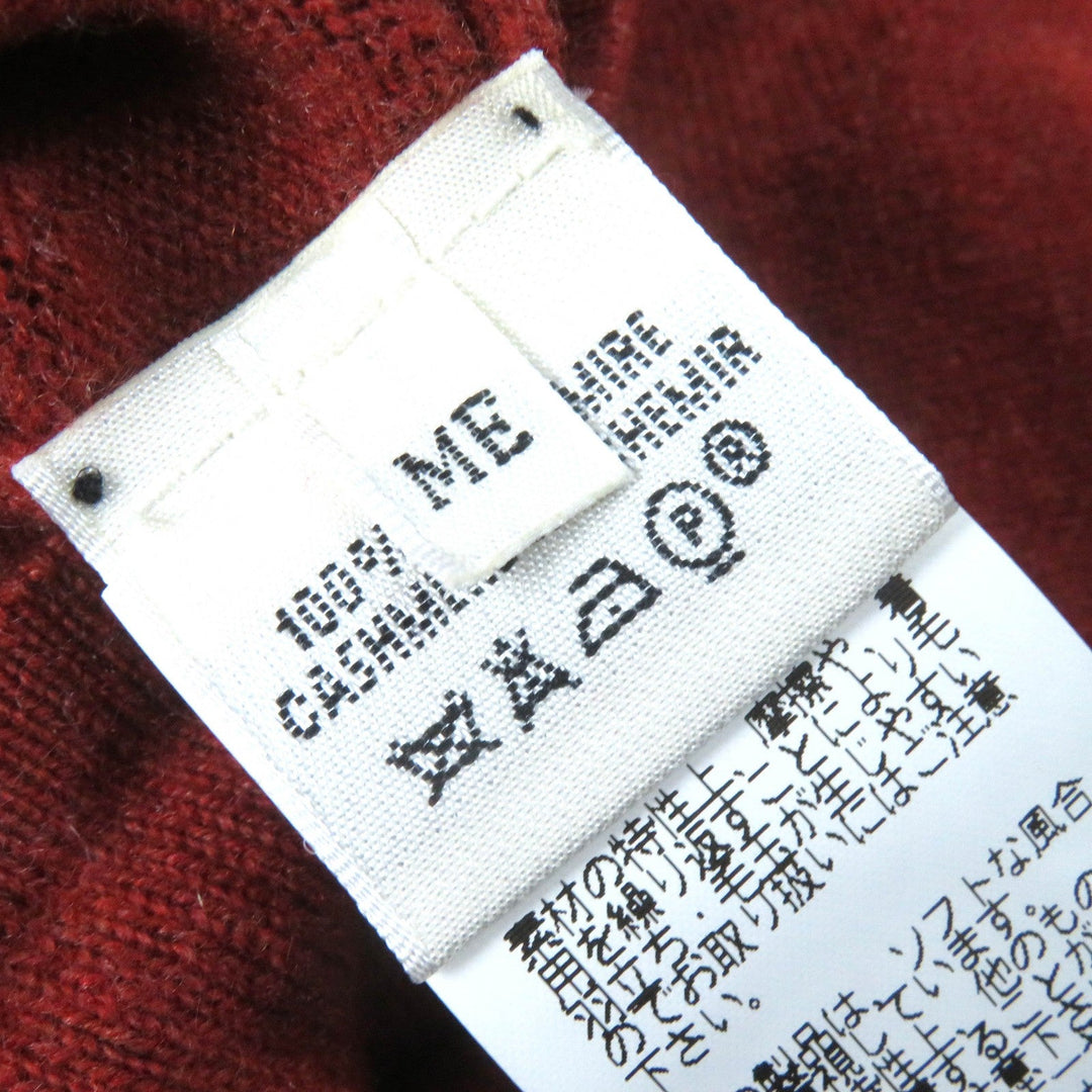 HERMES ensemble Main: 100% cashmere Orange Women ME Used Authentic