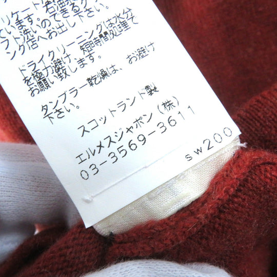 HERMES ensemble Main: 100% cashmere Orange Women ME Used Authentic