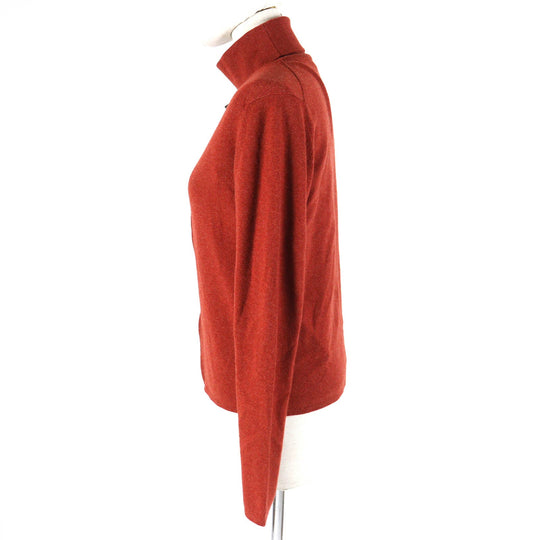 HERMES ensemble Main: 100% cashmere Orange Women ME Used Authentic