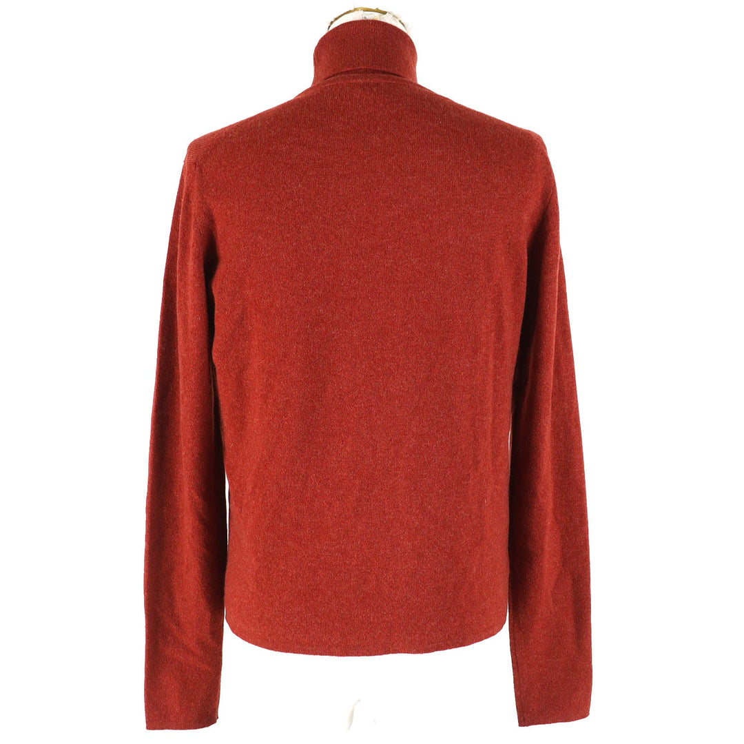HERMES ensemble Main: 100% cashmere Orange Women ME Used Authentic