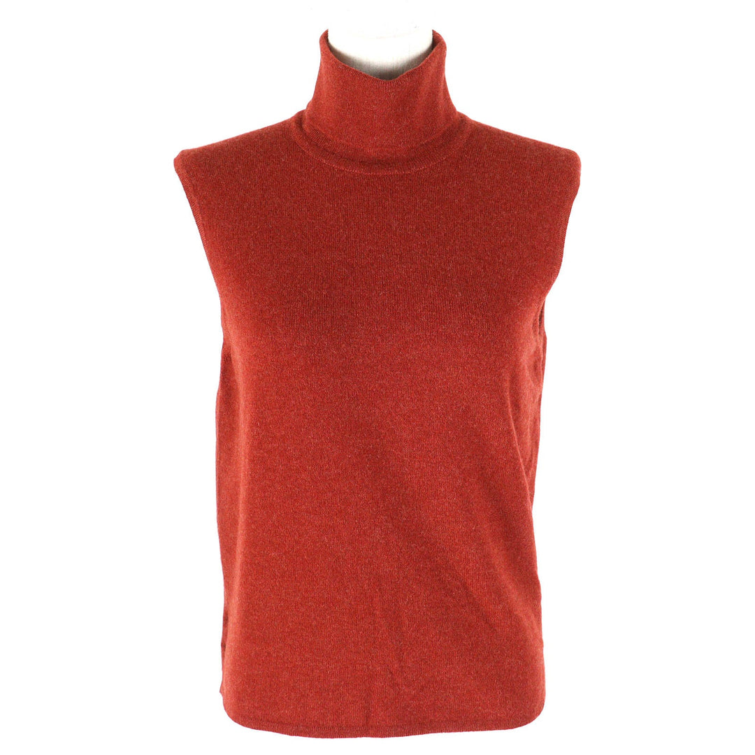 HERMES ensemble Main: 100% cashmere Orange Women ME Used Authentic
