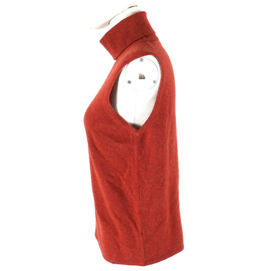 HERMES ensemble Main: 100% cashmere Orange Women ME Used Authentic