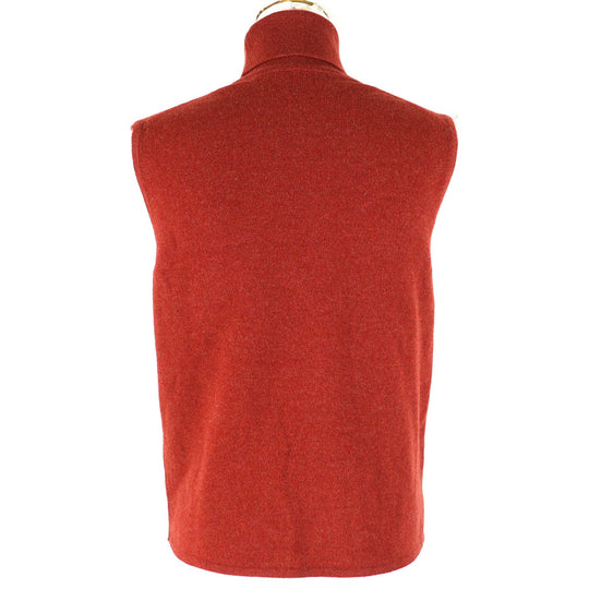 HERMES ensemble Main: 100% cashmere Orange Women ME Used Authentic