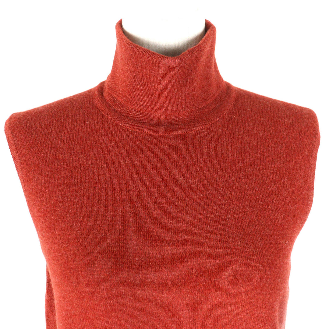 HERMES ensemble Main: 100% cashmere Orange Women ME Used Authentic