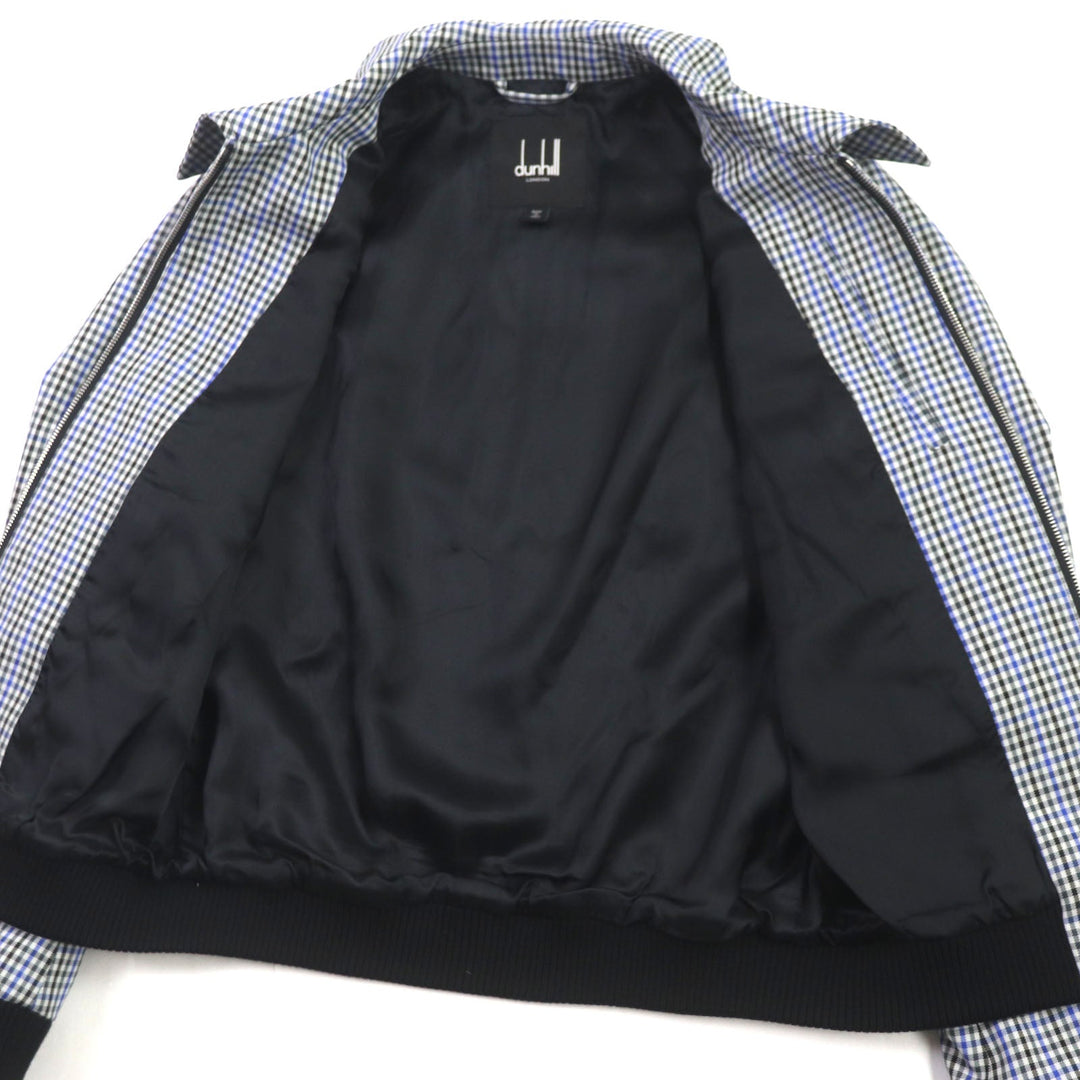 Dunhill Blouson Outer: 62% polyester, Outer: 38% cotton, Sleeve lining: 100% rayon, Lining: 100% rayon, Part: 93% wool Blue type mens XS Used Authentic