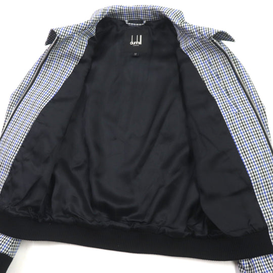 Dunhill Blouson Outer: 62% polyester, Outer: 38% cotton, Sleeve lining: 100% rayon, Lining: 100% rayon, Part: 93% wool Blue type mens XS Used Authentic