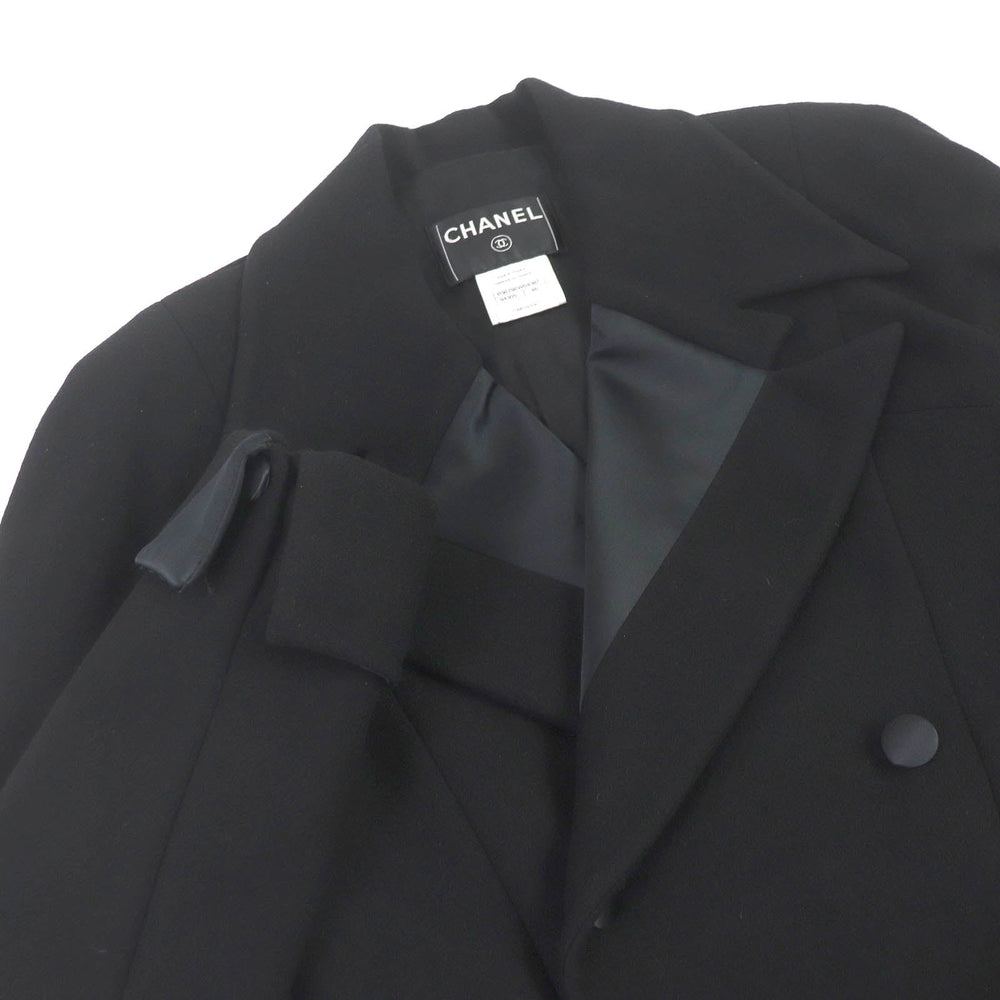 CHANEL Chester coat P36795 wool black 46
