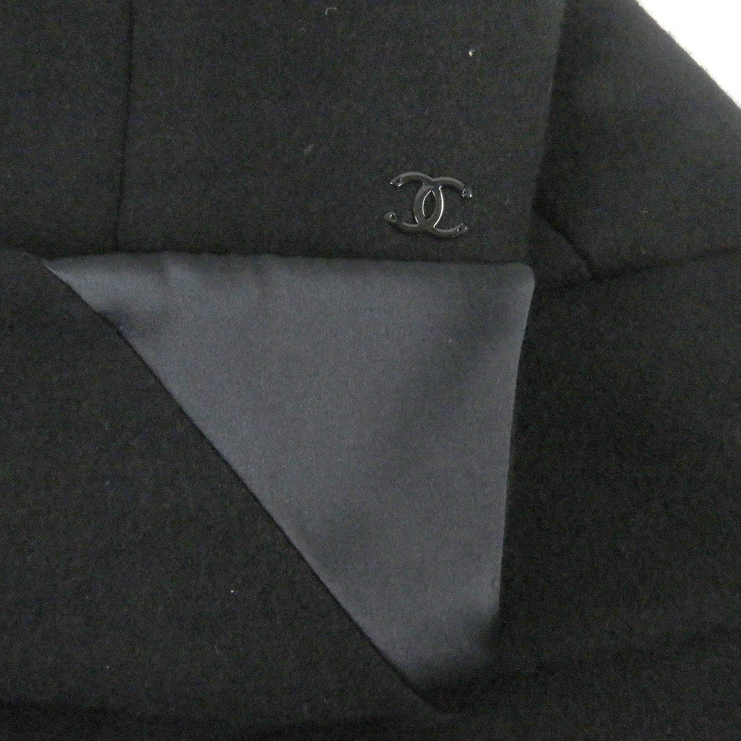 CHANEL Chester coat P36795 wool black 46