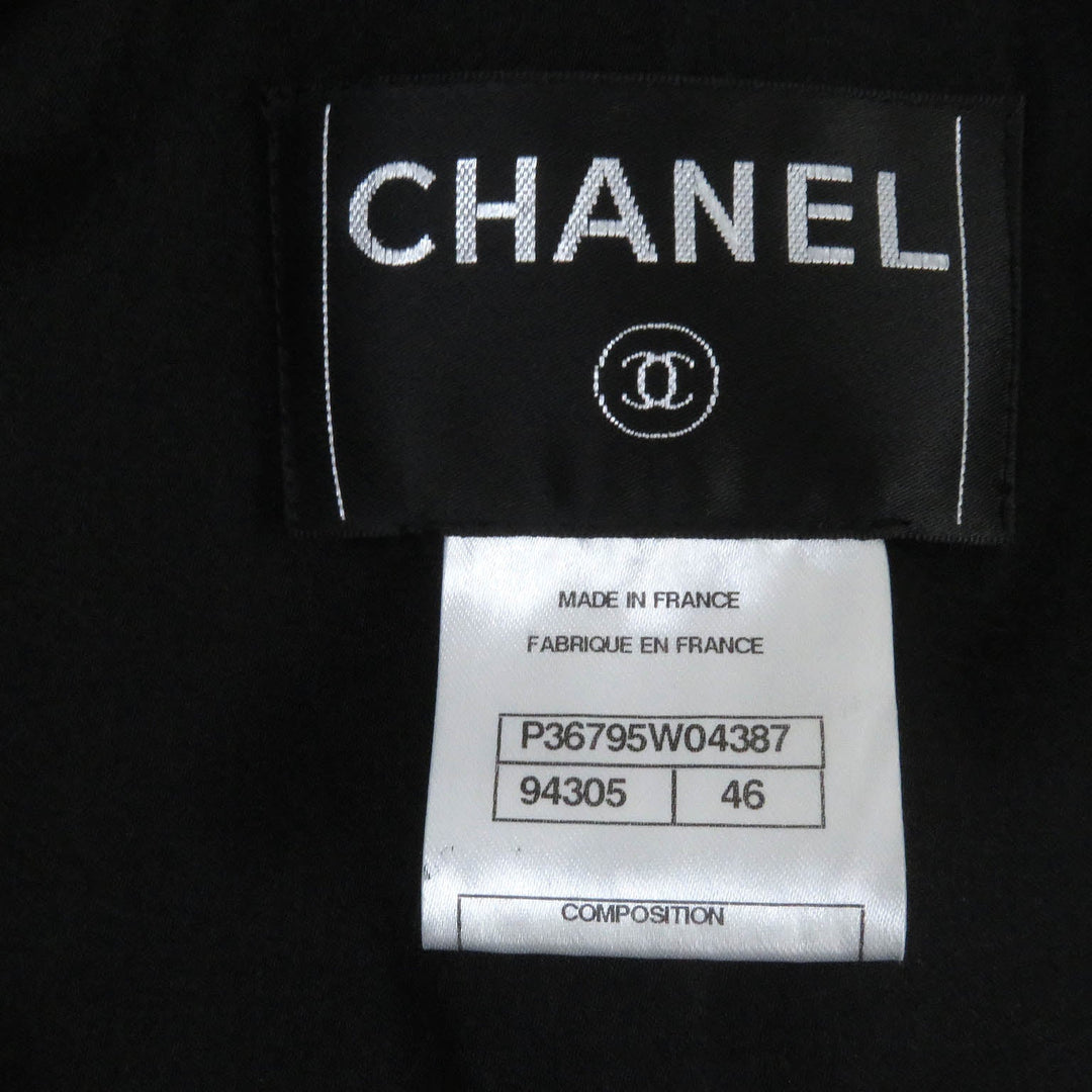 CHANEL Chester coat P36795 wool black 46