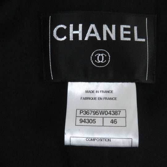 CHANEL Chester coat P36795 wool black 46