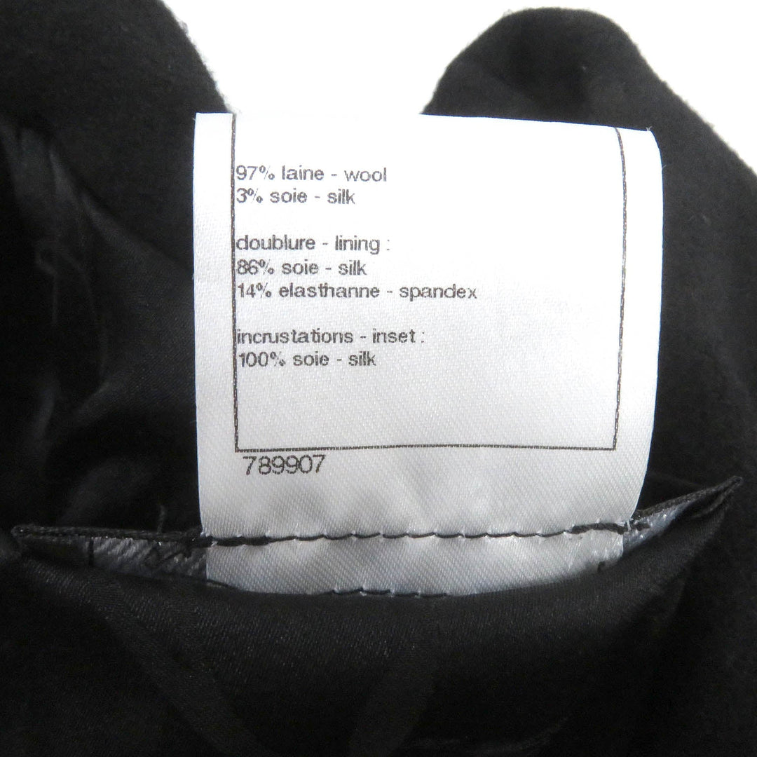 CHANEL Chester coat P36795 wool black 46