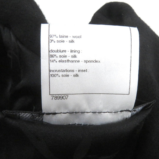 CHANEL Chester coat P36795 wool black 46