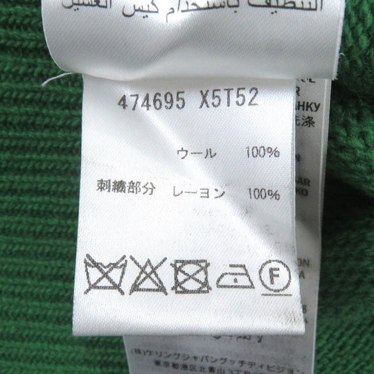 GUCCI sweater 474695 Main: 100% wool, Part: 100% rayon green mens S Used Authentic