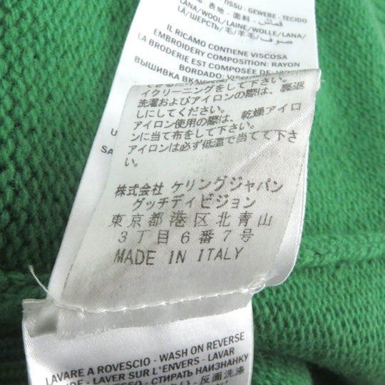 GUCCI sweater 474695 Main: 100% wool, Part: 100% rayon green mens S Used Authentic
