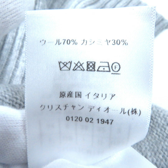 Christian Dior knit 244S77CM134 Main: 70% wool, Main: 30% cashmere Gray white The alps Women 38 Used Authentic