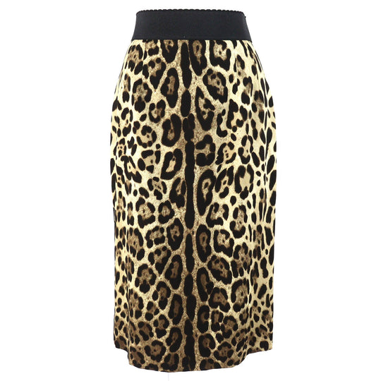 DOLCE&GABBANA Tight Skirt silk Brown type Black 40