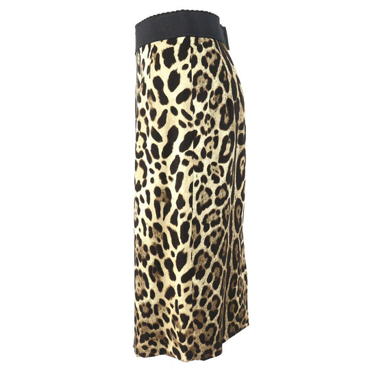 DOLCE&GABBANA Tight Skirt silk Brown type Black 40