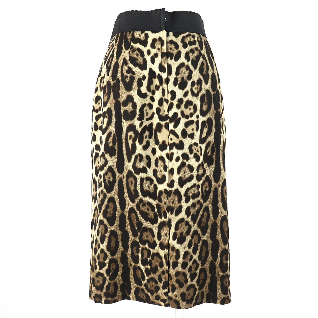 DOLCE&GABBANA Tight Skirt silk Brown type Black 40