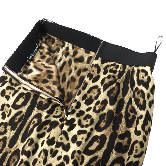 DOLCE&GABBANA Tight Skirt silk Brown type Black 40