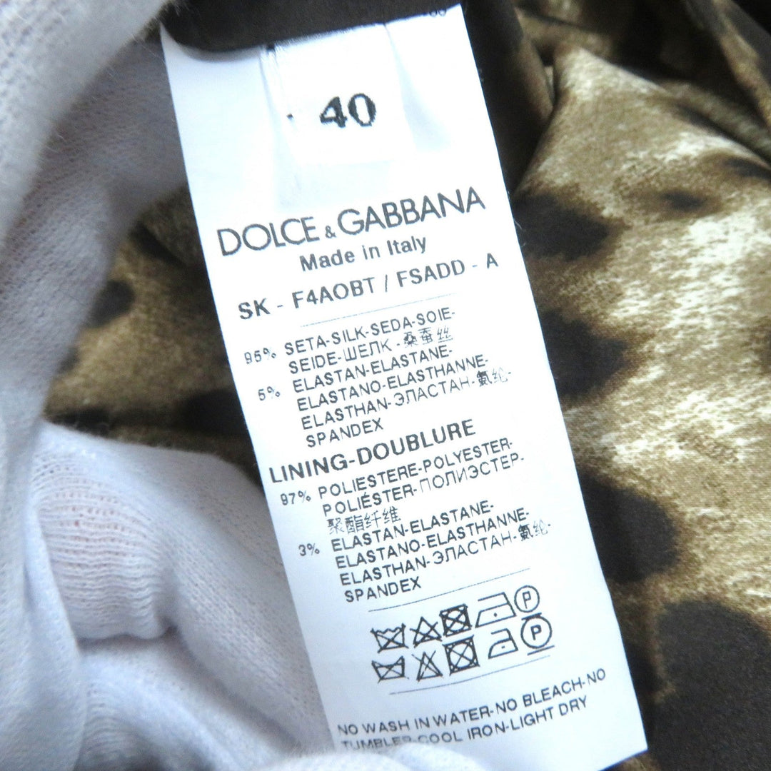 DOLCE&GABBANA Tight Skirt silk Brown type Black 40