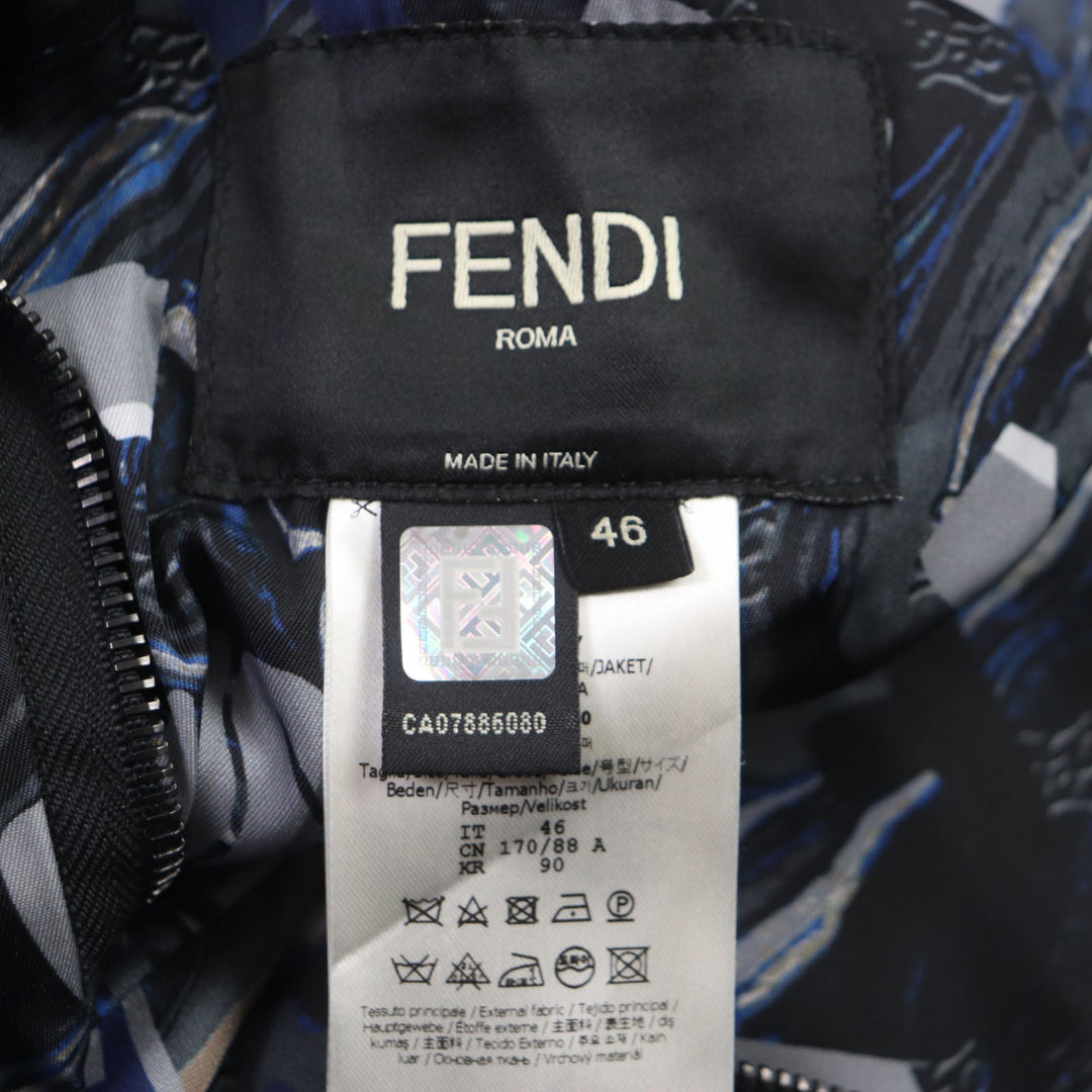 FENDI Jacket FW1088 Outer: 100% nylon, Lining: 100% wool, Filling: 100% polyester Navy type mens 46 Used Authentic