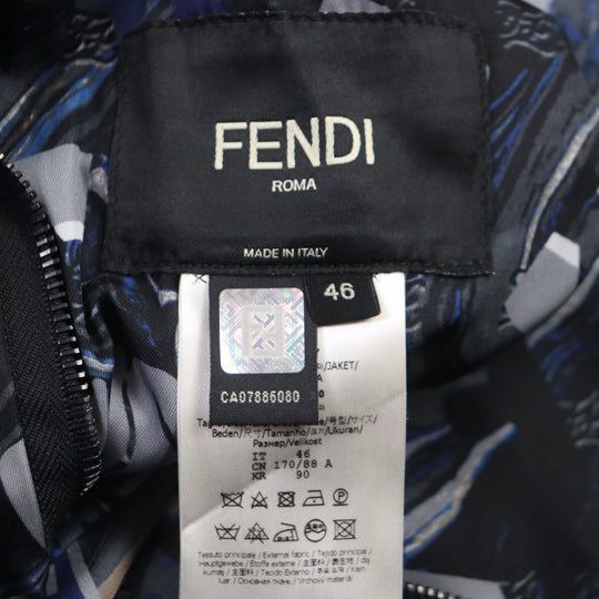 FENDI Jacket FW1088 Outer: 100% nylon, Lining: 100% wool, Filling: 100% polyester Navy type mens 46 Used Authentic