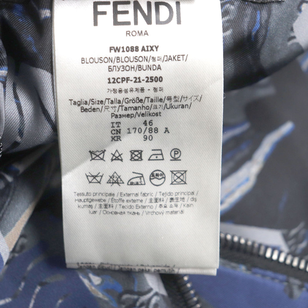 FENDI Jacket FW1088 Outer: 100% nylon, Lining: 100% wool, Filling: 100% polyester Navy type mens 46 Used Authentic