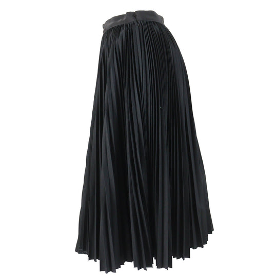 Sacai Pleated skirt SCW-086 Outer: 65% polyester, Outer: 35% cotton, Lining: Cupra Black navy Cotton Poplin Zipper Skirt Women Zero size Used Authentic