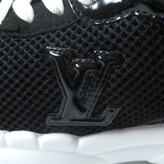 LOUIS VUITTON sneakers Mesh, mixed material black Run 55 Line Women 35 1/2 Used Authentic