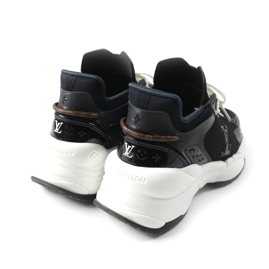 LOUIS VUITTON sneakers Mesh, mixed material black Run 55 Line Women 35 1/2 Used Authentic