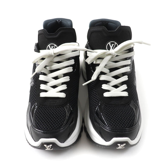 LOUIS VUITTON sneakers Mesh, mixed material black Run 55 Line Women 35 1/2 Used Authentic